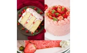 strawberry cake with strawberries image 1